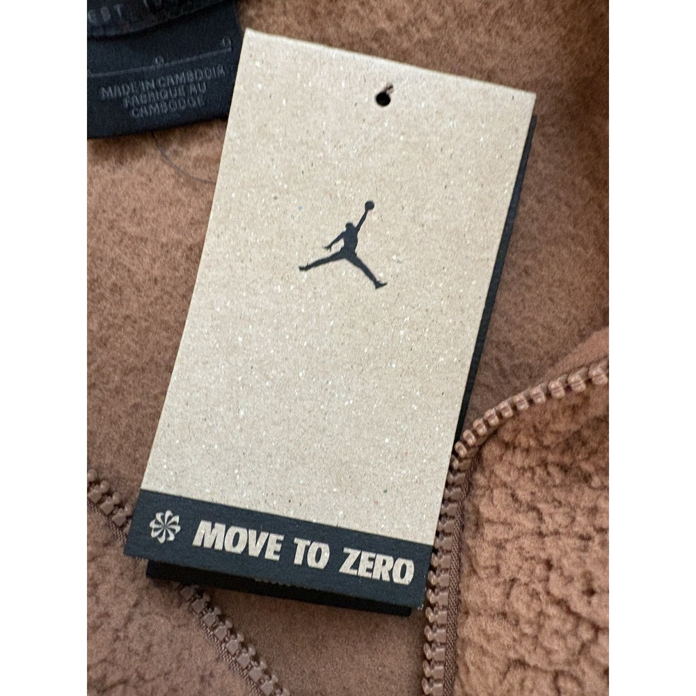 NEW Nike Jordan Flight High-Pile Fleece Pullover Hoodie Brown FV7452 Mens Large - Picture 8 of 13